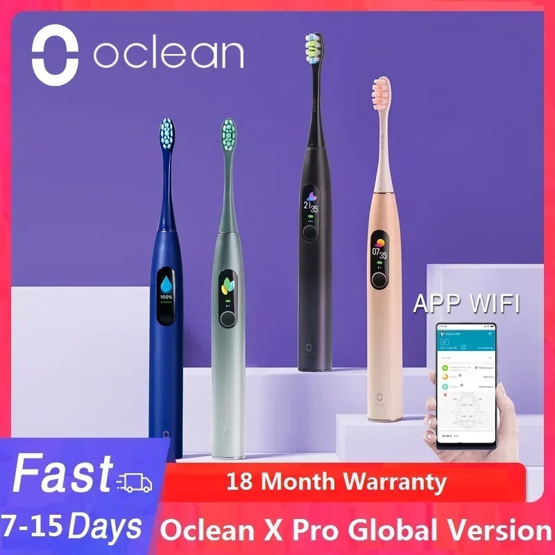 Teeth Whitening App - Elektryczna szczoteczka soniczna Oclean X Pro