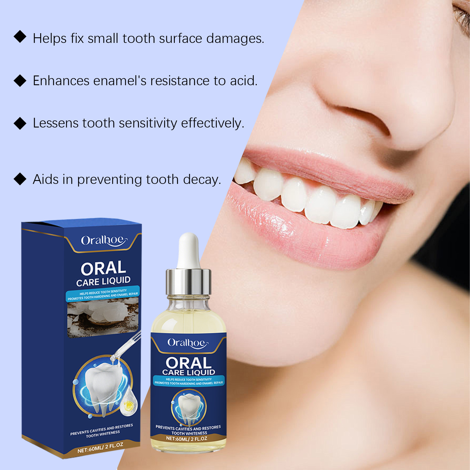 Enamel Repair Serum - Esencja wybielająca zęby Usuwa kamień nazębnikowy