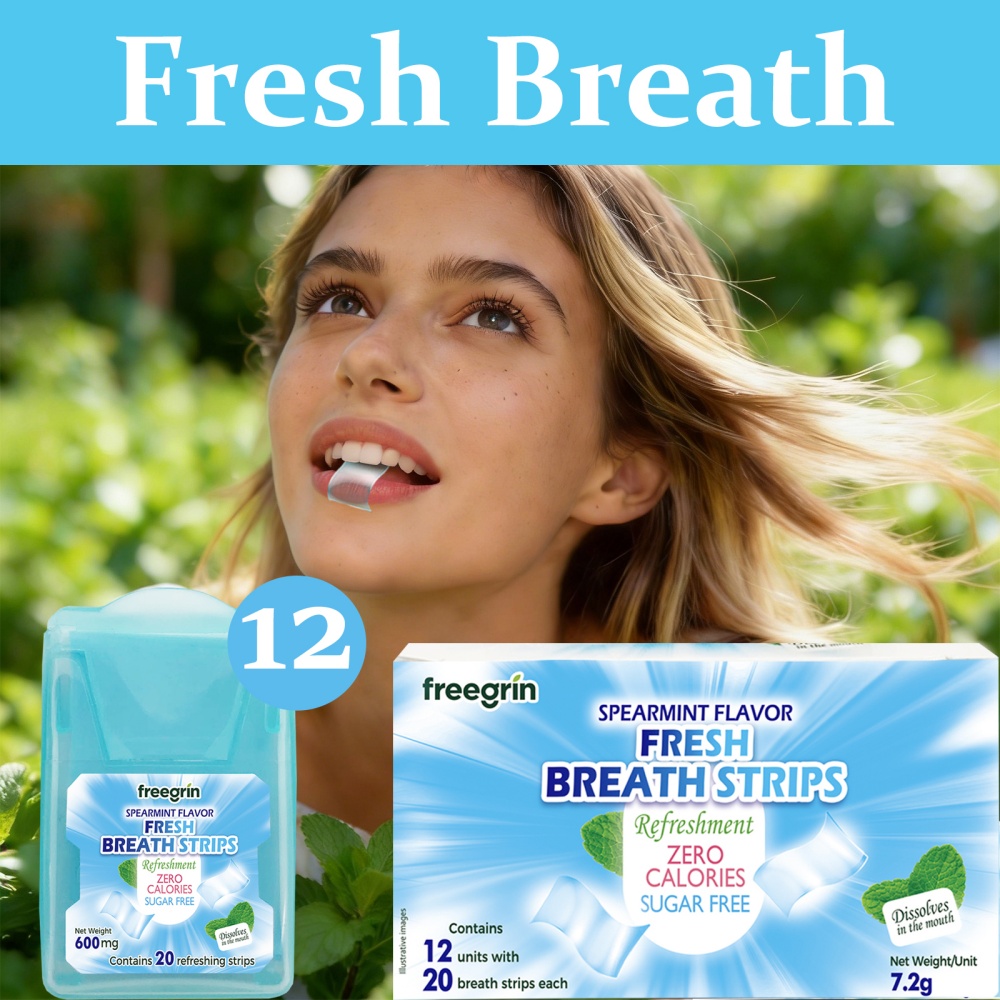 Teeth Whitening Fast - FREEGRIN Paski do ust o smaku