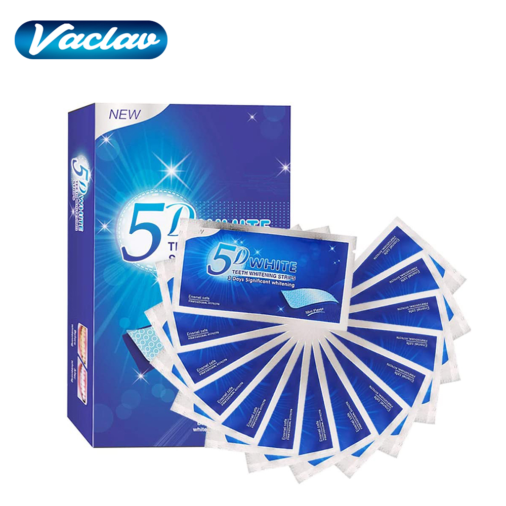 Teeth Whitening App - Paski do wybielania zębów 5D, żel