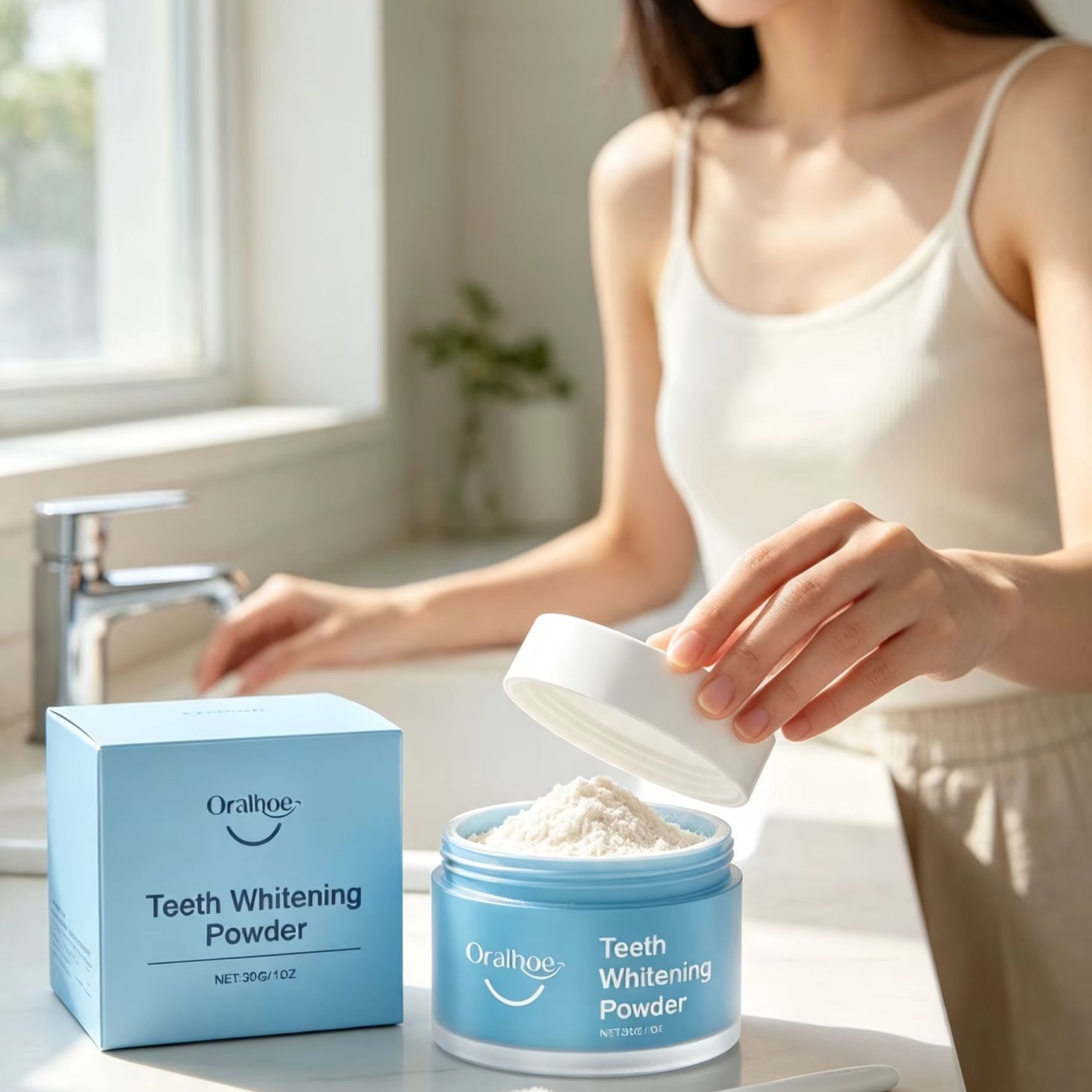 Proszek do zębów Oralhoe do cz – Teeth Whitening App recenzja i cena
