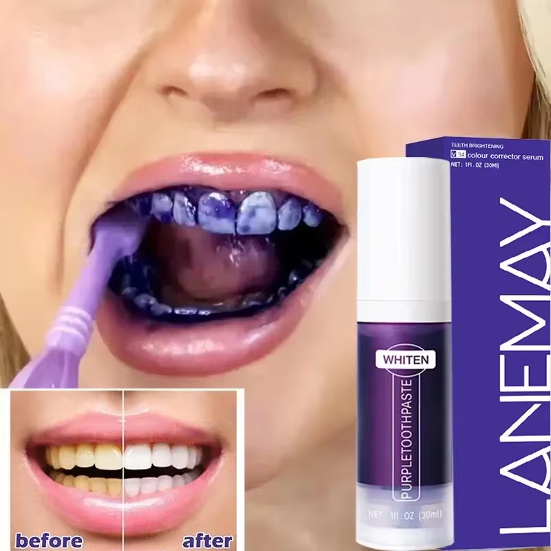 V34 fioletowa pasta do wybiela – Teeth Whitening Charcoal Powder recenzja i cena