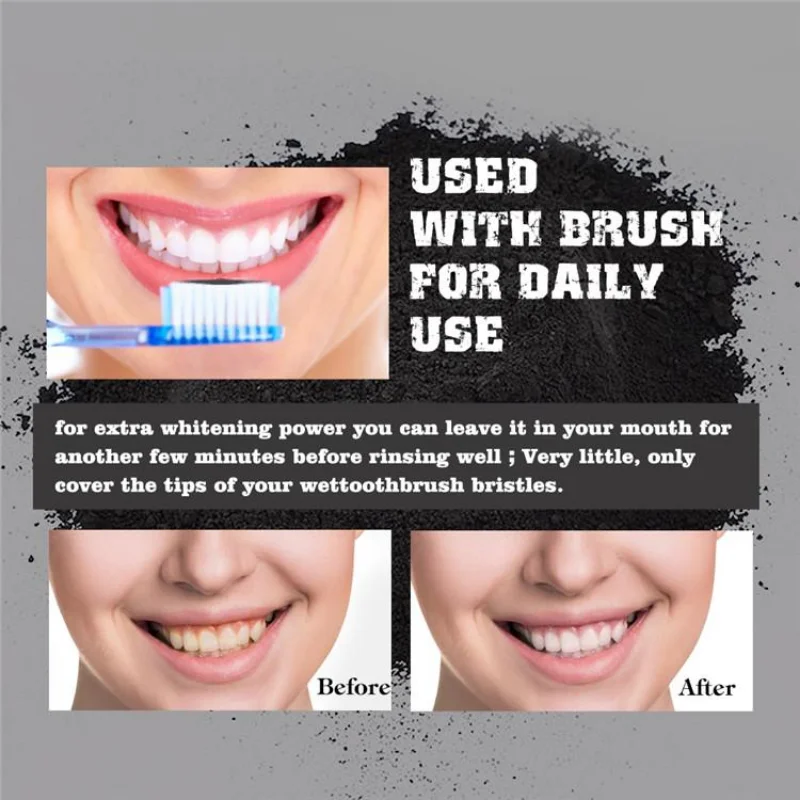 Proszek do zębów z węglem drze – Teeth Whitening Charcoal Powder recenzja i cena
