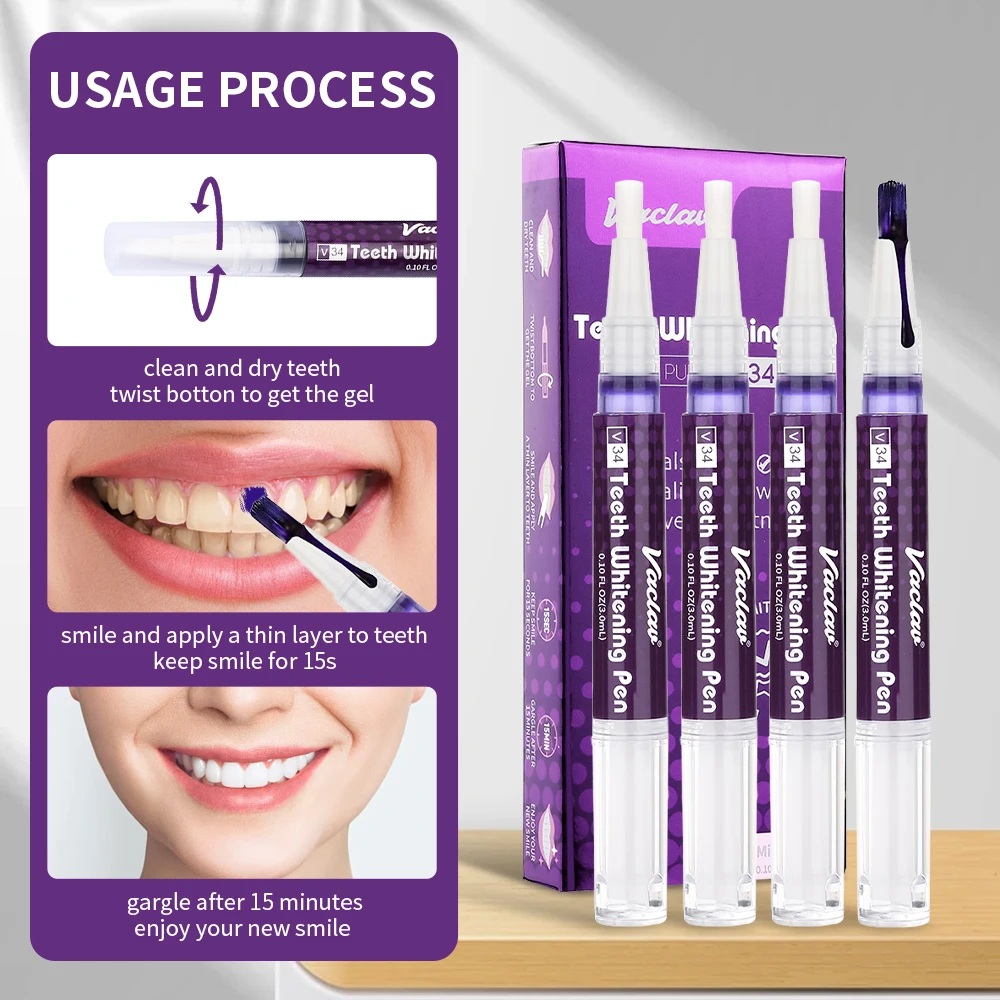 Vaclav V34 Fioletowy żelowy dł – Teeth Whitening Fast recenzja i cena